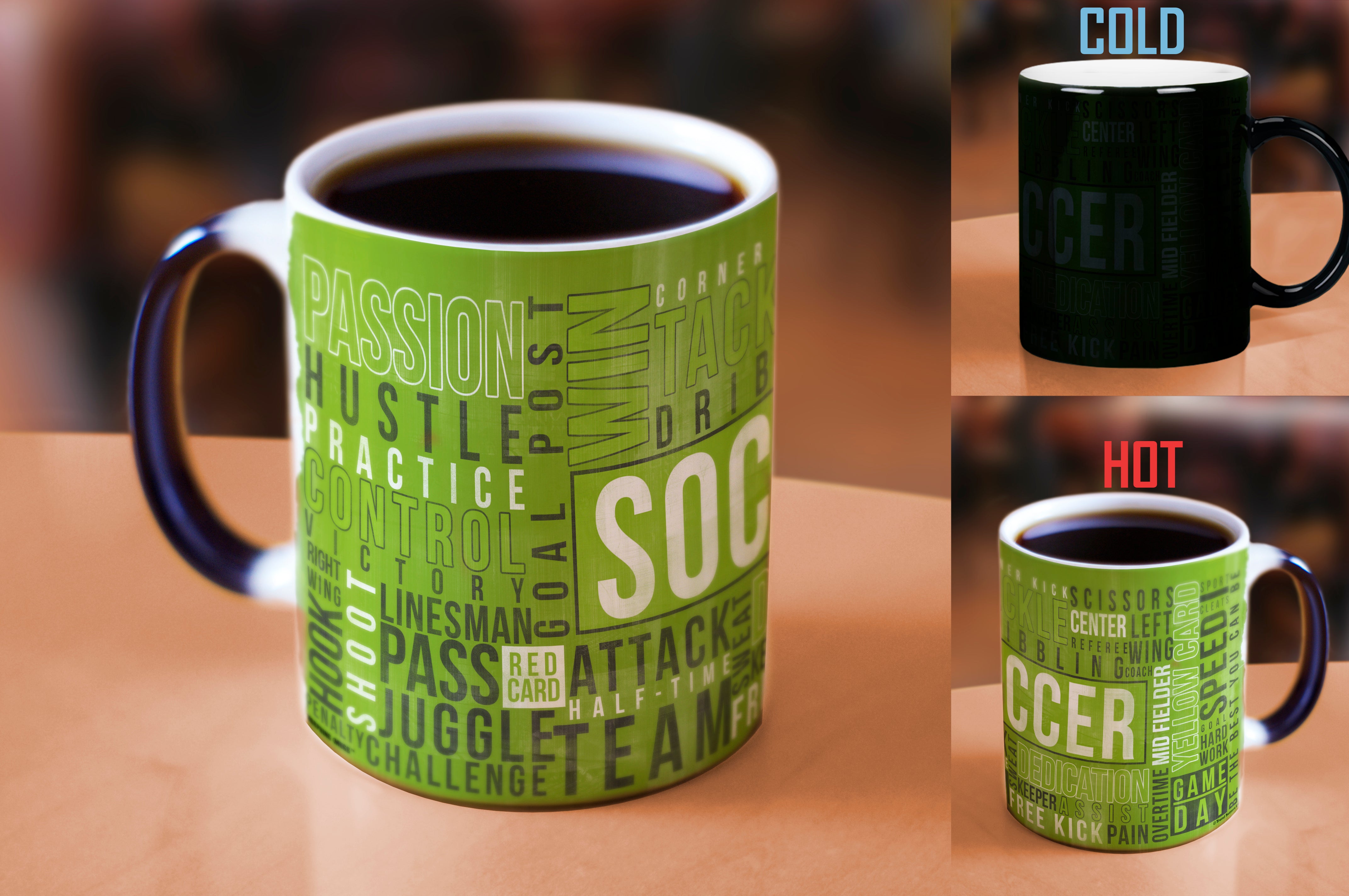 Sports Collection (Soccer Words) Morphing Mugs® Heat-Sensitive Mug MMUG450